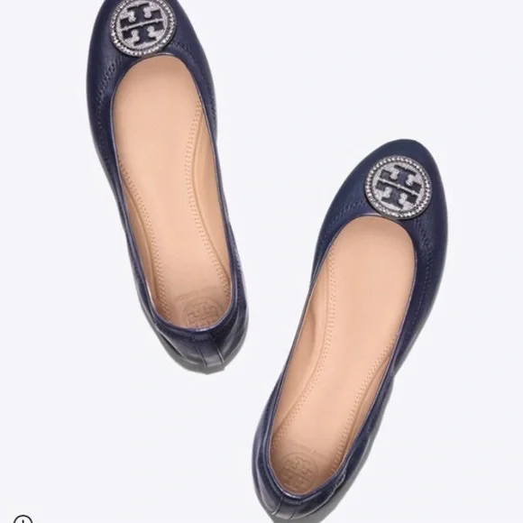 Tory Burch Shoes Tory Burch Liana Ballet Flats Navy Poshmark